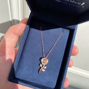 10K Rose Gold Diamond Disney “Belle” Pendant
